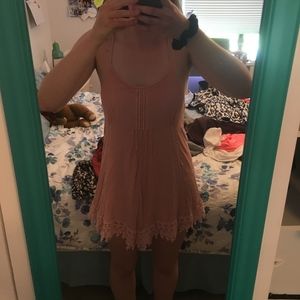 Summer short pink dress